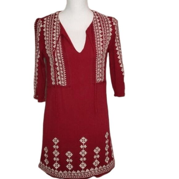 Alya Boho Embroidered Dress, XS - Picture 2 of 6